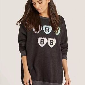 Wildfox Cry Baby Roadtripper Graphic Oversized Pullover Sweater Size Large